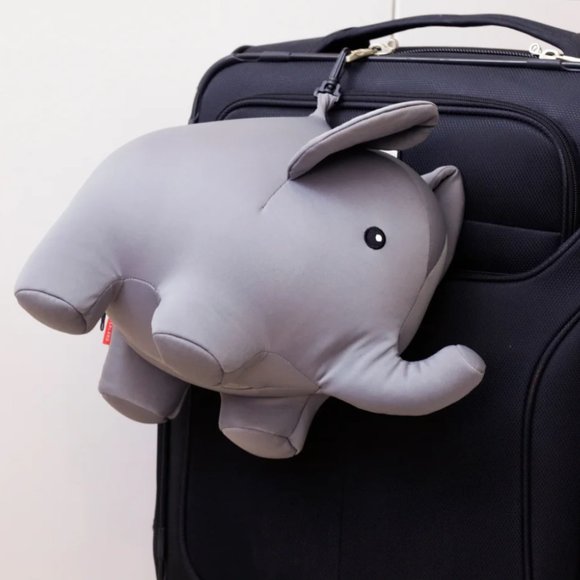 🍒 KIKKERLAND Elephant Zip & Flip Travel Pillow / Plush Soft Kids Toy - Picture 2 of 10